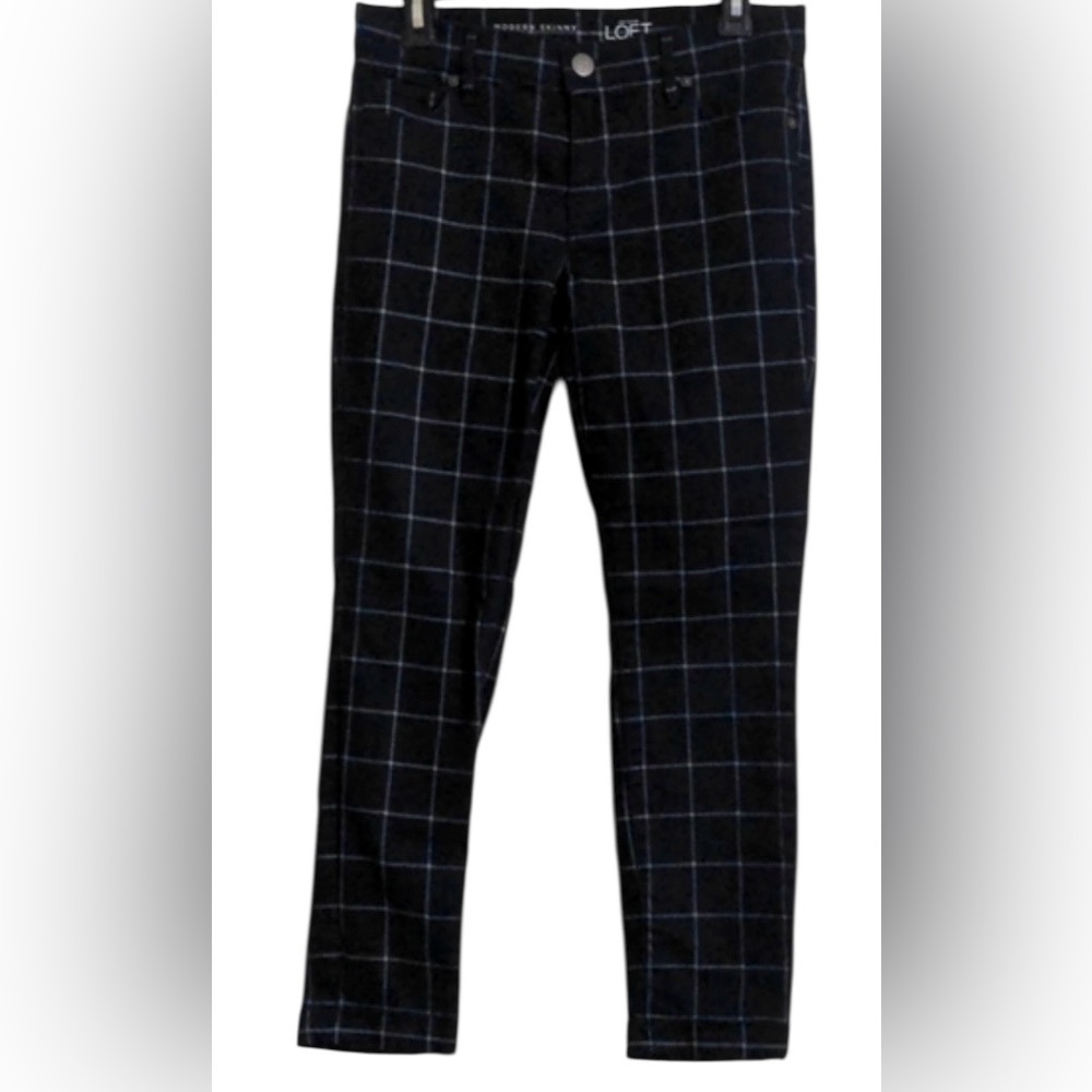 ANN TAYLOR LOFT - BLACK and White Skinny Jeans